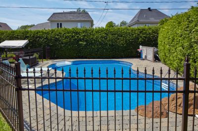 Wrought Iron Pool Fence Installation